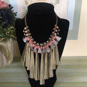 Evereve Coral Tassel Necklace